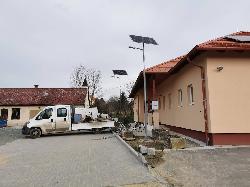 Our company installed solar powered street lighting in the kindergarden s parking area.
