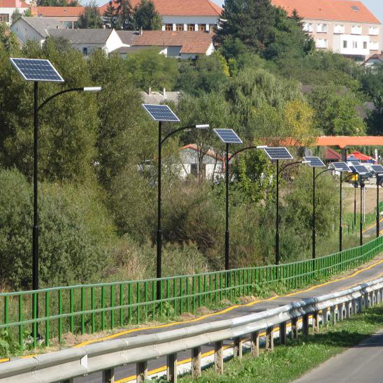 Tamási bike path, solar public lighting