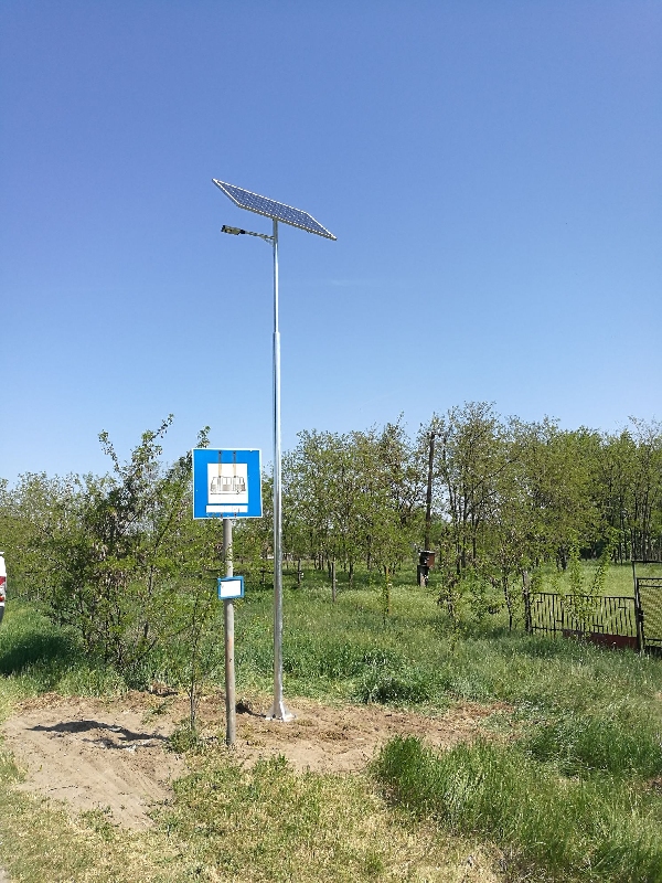 Sándorfalva, bus stop, solar lighting